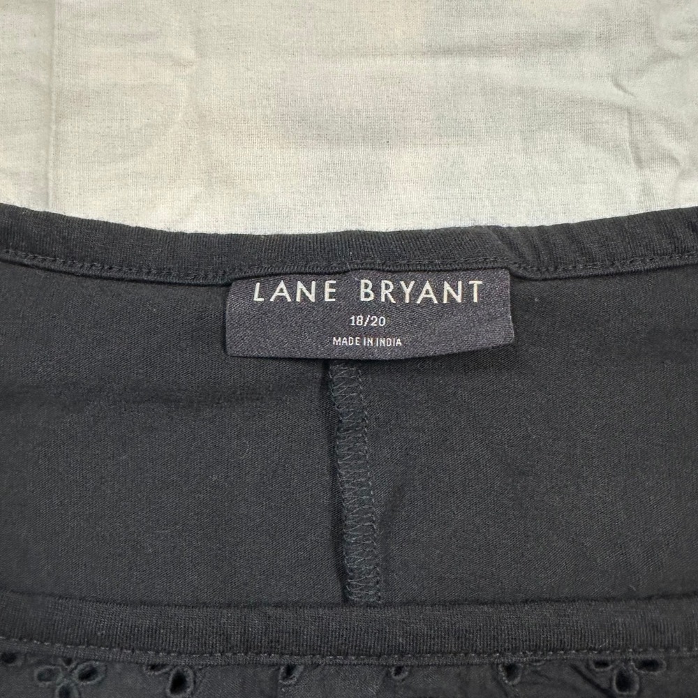 Lane Bryant Eyelet Lace Black Top Plus Size‎ 18/20 Boho Cottagecore - Picture 3 of 8